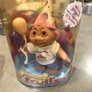New vintage happy birthday troll doll.